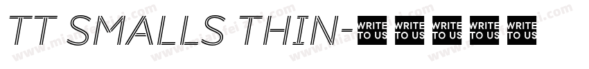 TT Smalls Thin字体转换